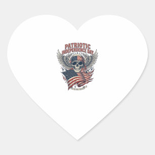 Patriotic Bandana Rocker Old Glory Music Rock Meta Heart Sticker