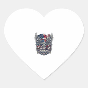 Patriotic Bandana Rocker Old Glory Music Rock Meta Heart Sticker