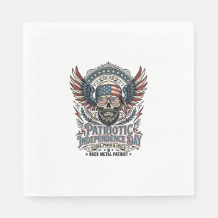 Patriotic Bandana Rocker Old Glory Music Rock Meta Napkins
