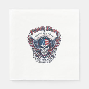 Patriotic Bandana Rocker Old Glory Music Rock Meta Napkins