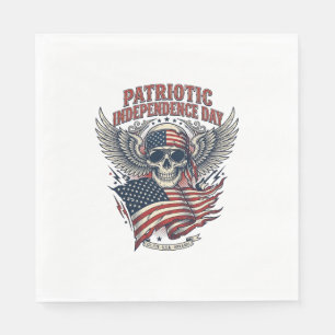 Patriotic Bandana Rocker Old Glory Music Rock Meta Napkins