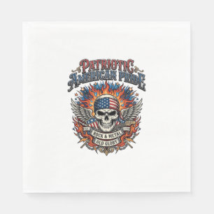 Patriotic Bandana Rocker Old Glory Music Rock Meta Napkins
