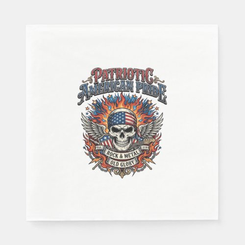 Patriotic Bandana Rocker Old Glory Music Rock Meta Napkins