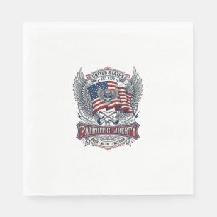 Patriotic Bandana Rocker Old Glory Music Rock Meta Napkins