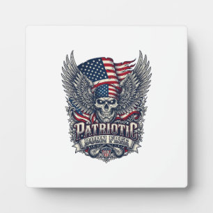Patriotic Bandana Rocker Old Glory Music Rock Meta Plaque