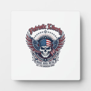Patriotic Bandana Rocker Old Glory Music Rock Meta Plaque