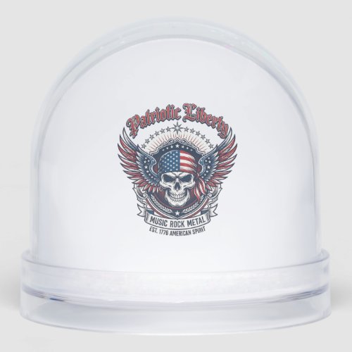Patriotic Bandana Rocker Old Glory Music Rock Meta Snow Globe