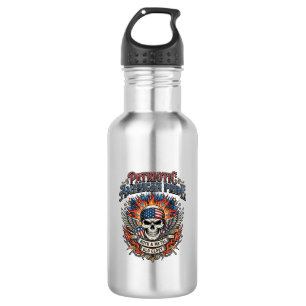 Patriotic Bandana Rocker Old Glory Music Rock Meta Stainless Steel Water Bottle