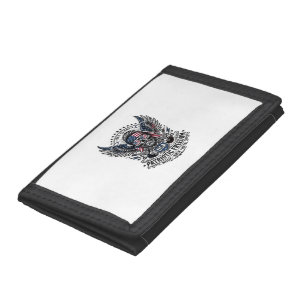 Patriotic Bandana Rocker Old Glory Music Rock Meta Trifold Wallet
