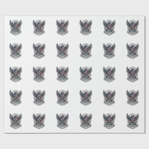 Patriotic Bandana Rocker Old Glory Music Rock Meta Wrapping Paper
