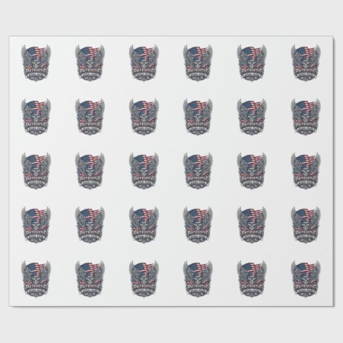 Patriotic Bandana Rocker Old Glory Music Rock Meta Wrapping Paper