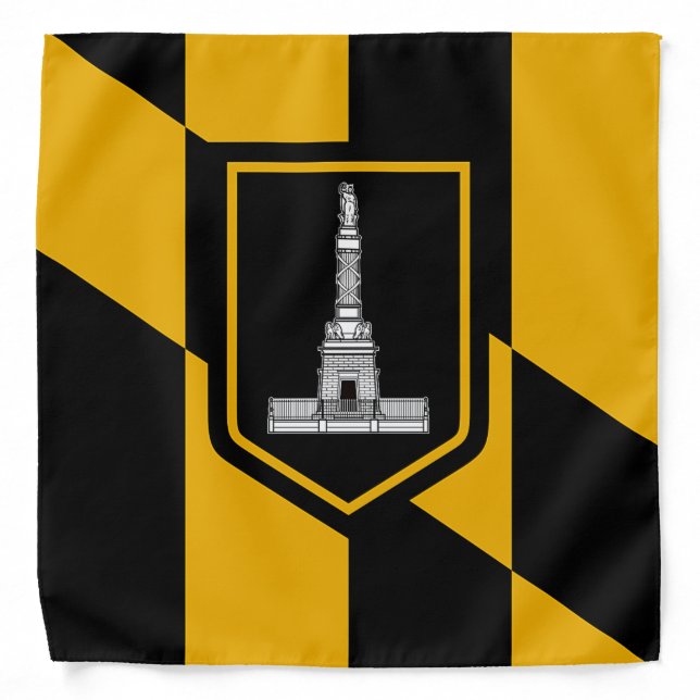 Patriotic bandana with Flag of Baltimore (Front)