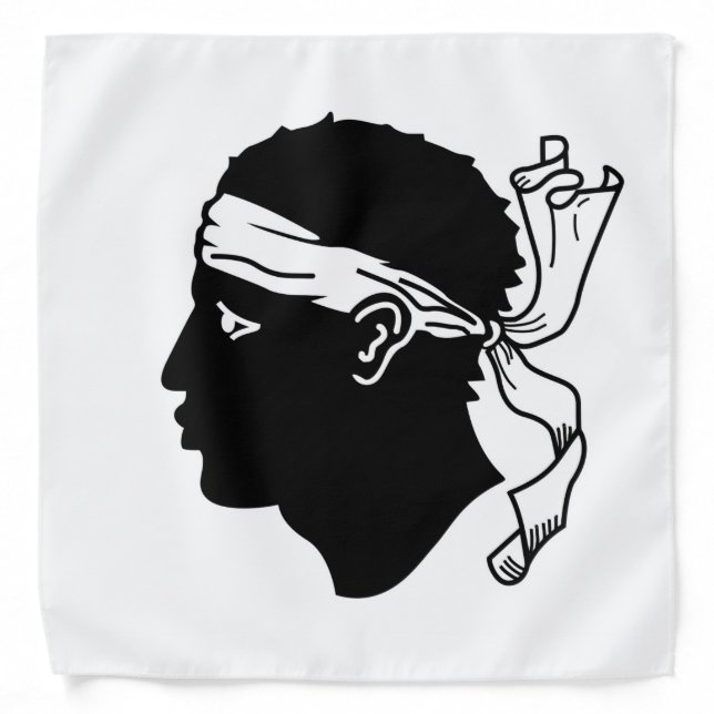 Patriotic bandana with Flag of Corsica (Front)
