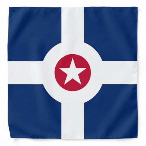 Patriotic bandana with Flag of Indianapolis