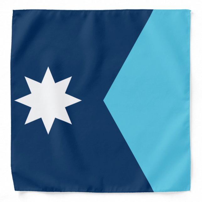 Patriotic bandana with Flag of Minnesota, USA (Front)