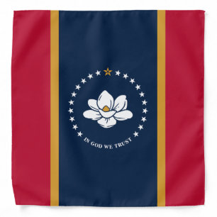 Patriotic bandana with Flag of Mississippi