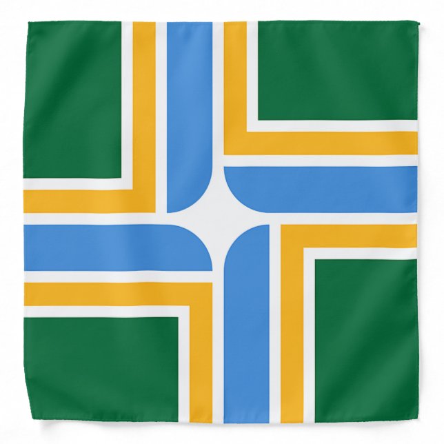 Patriotic bandana with Flag of Portland (Front)