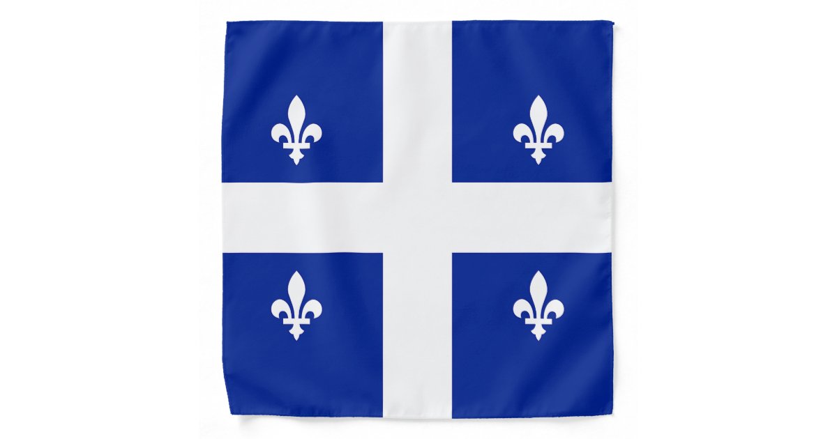 Patriotic bandana with Flag of Quebec | Zazzle
