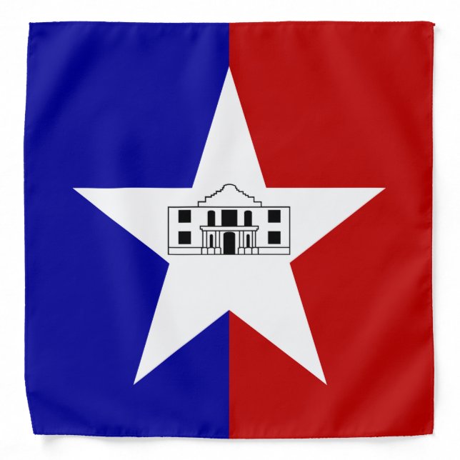 Patriotic bandana with Flag of San Antonio (Front)