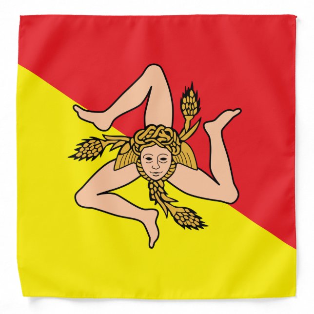Patriotic bandana with Flag of Sicily (Front)