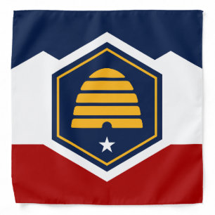 Patriotic bandana with Flag of Utah, USA
