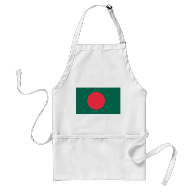 Patriotic Bangladeshi Flag Adult Apron (Front)