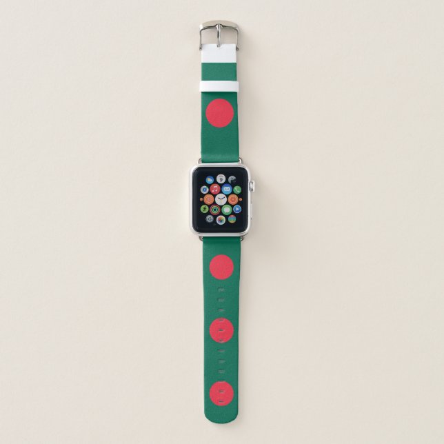 Patriotic Bangladeshi Flag Apple Watch Band (Front)