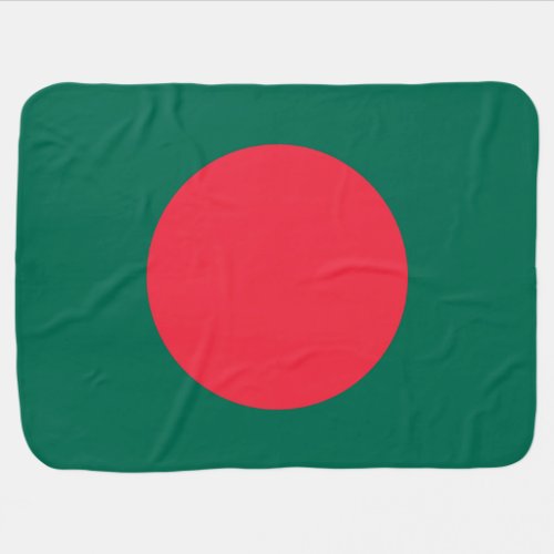 Patriotic Bangladeshi Flag Baby Blanket