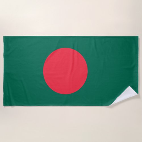 Patriotic Bangladeshi Flag Beach Towel