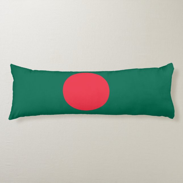 Patriotic Bangladeshi Flag Body Pillow (Front)