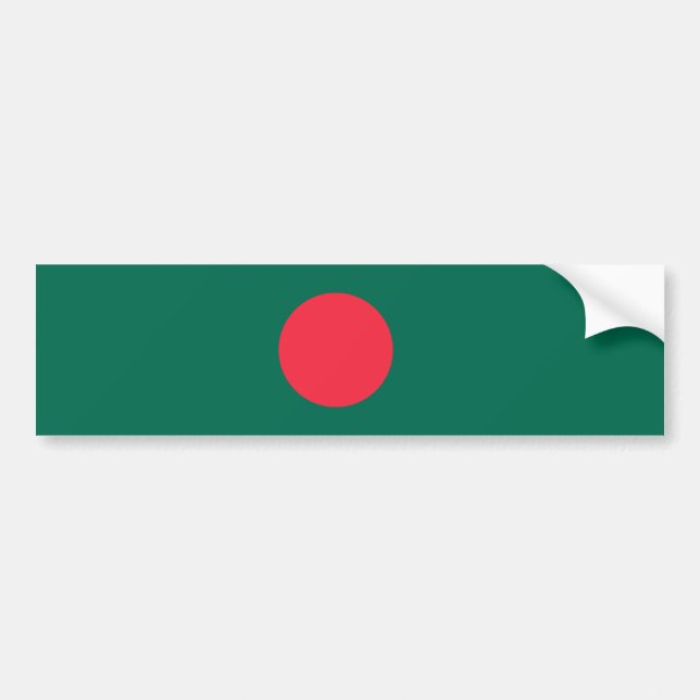 Patriotic Bangladeshi Flag Bumper Sticker (Front)