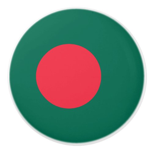 Patriotic Bangladeshi Flag Ceramic Knob