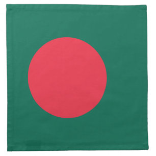 Patriotic Bangladeshi Flag Cloth Napkin
