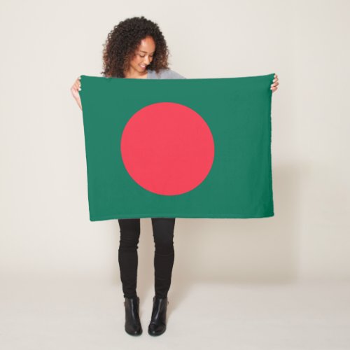 Patriotic Bangladeshi Flag Fleece Blanket