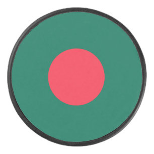 Patriotic Bangladeshi Flag Hockey Puck