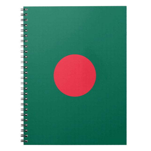 Patriotic Bangladeshi Flag Notebook (Front)