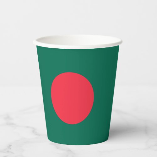 Patriotic Bangladeshi Flag Paper Cups