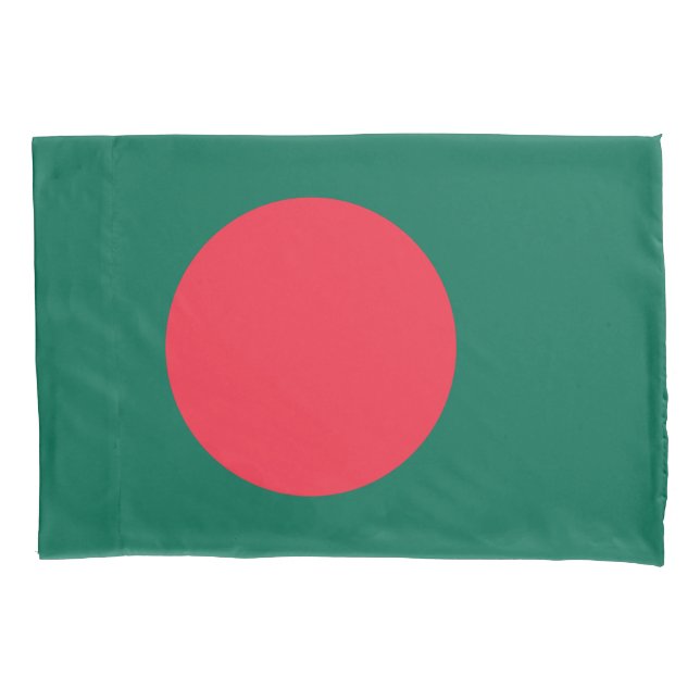 Patriotic Bangladeshi Flag Pillow Case (Front)