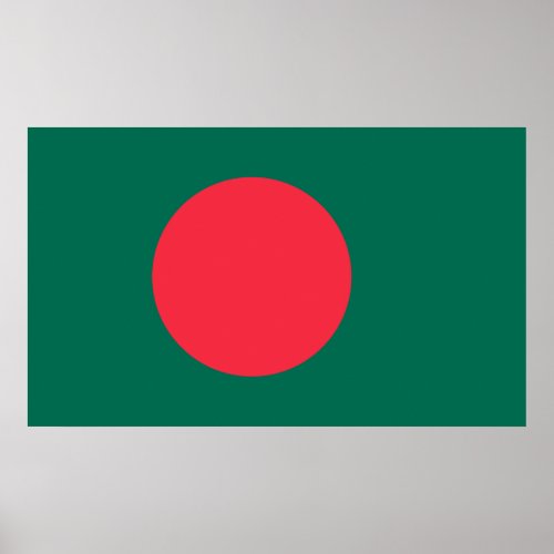 Patriotic Bangladeshi Flag Poster