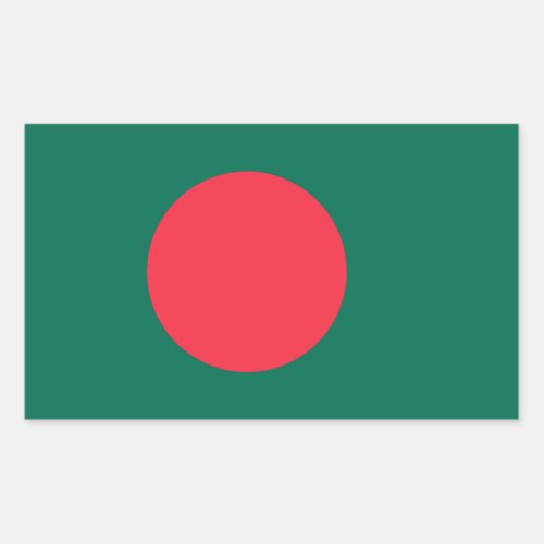 Patriotic Bangladeshi Flag Rectangular Sticker