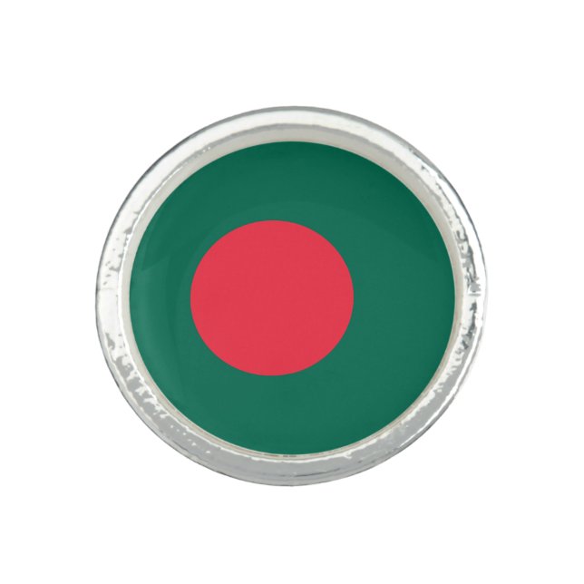 Patriotic Bangladeshi Flag Ring (Front)