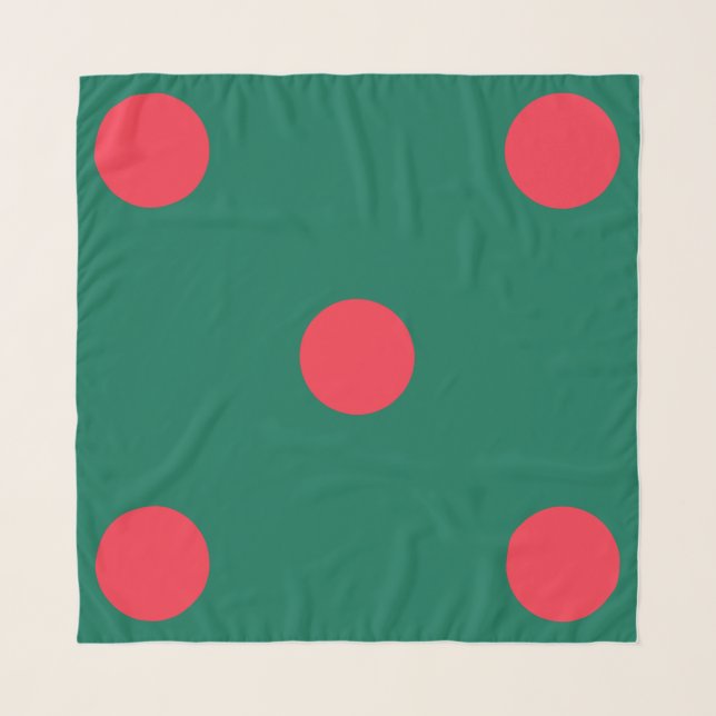 Patriotic Bangladeshi Flag Scarf (Front)