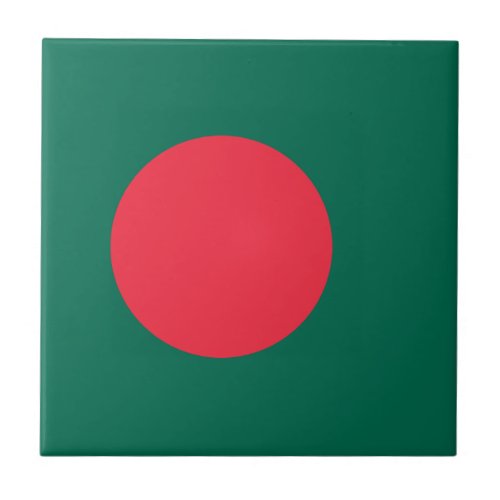 Patriotic Bangladeshi Flag Tile