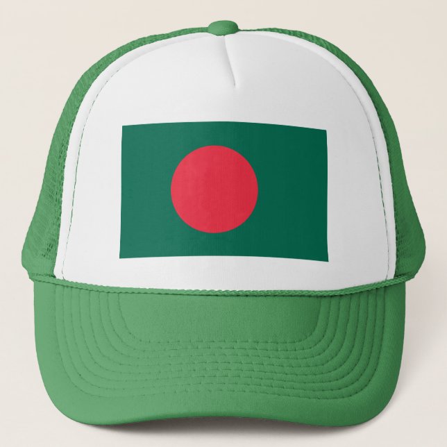 Patriotic Bangladeshi Flag Trucker Hat (Front)