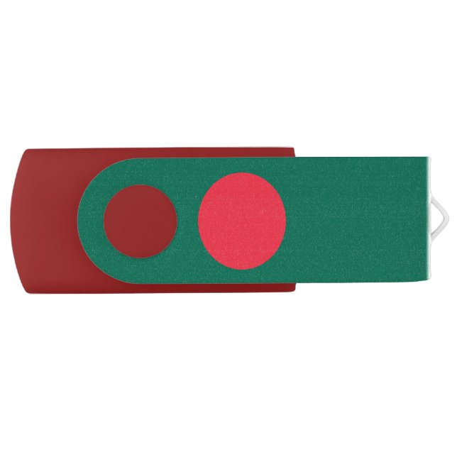 Patriotic Bangladeshi Flag USB Flash Drive (Front)