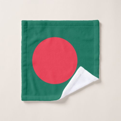 Patriotic Bangladeshi Flag Wash Cloth
