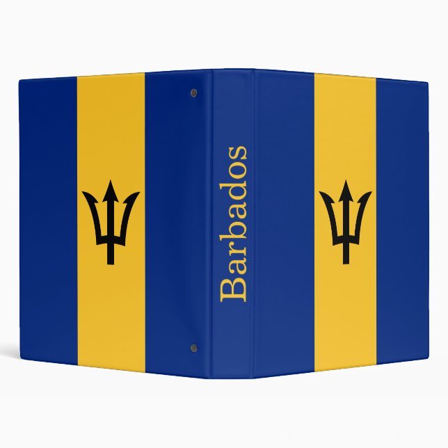 Patriotic Barbados Flag 3 Ring Binder (Background)