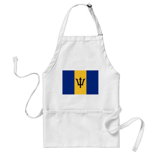 Patriotic Barbados Flag Adult Apron (Front)