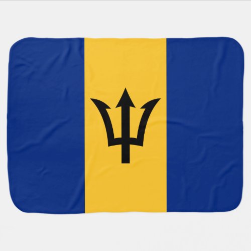 Patriotic Barbados Flag Baby Blanket