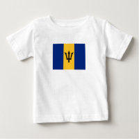 Patriotic Barbados Flag Baby T-Shirt
